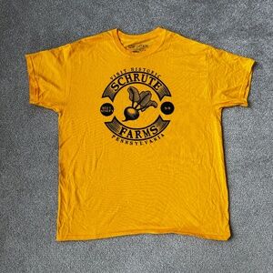 Ripple Junction The Office Schrute Farms Beets Pennsylvania Yellow T-Shirt Sz L